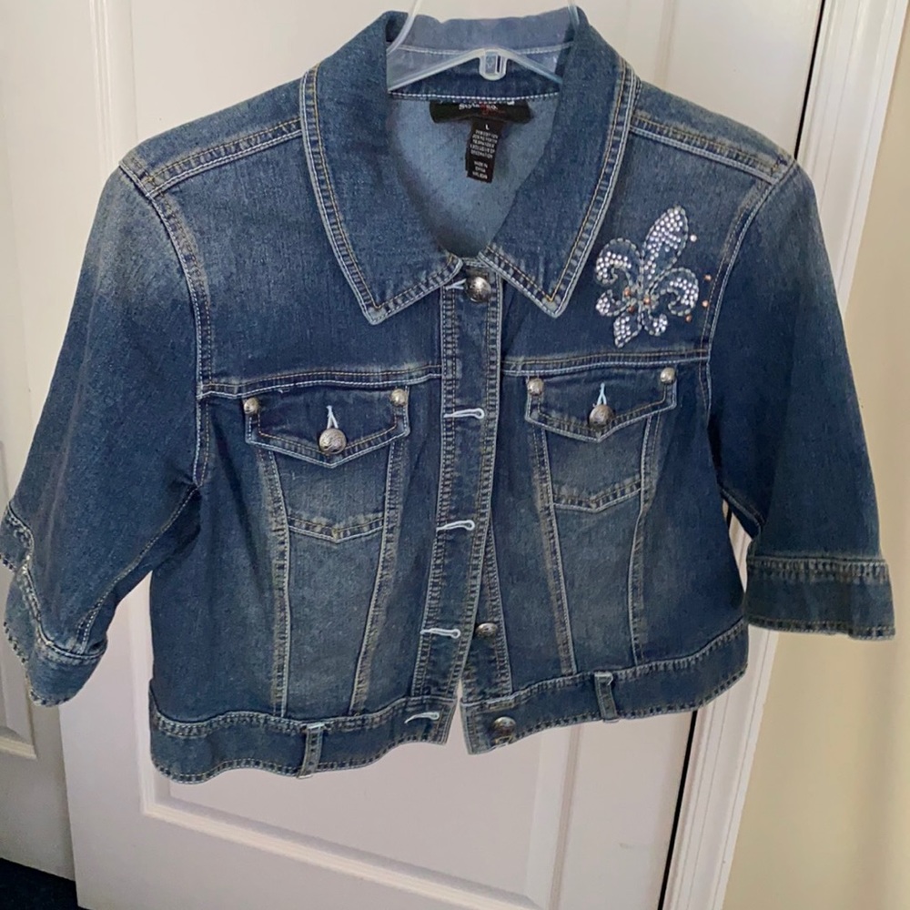Style & Co Denim Crop Jacket
